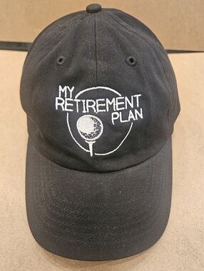 Black Embroidered 'My Retirement Plan' Golf Cap